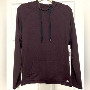 Alo Men’s Conquer hoodie in ox blood color, size Small, NWT